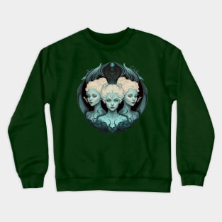 Triple Moon Goddess for witches and witchcraft prationers Crewneck Sweatshirt